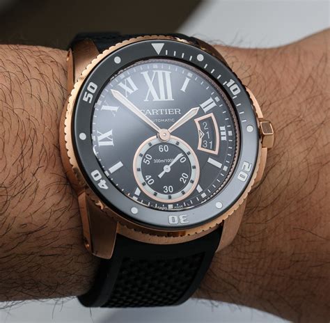 cartier calibre diver rose gold replica|cartier dive watch review.